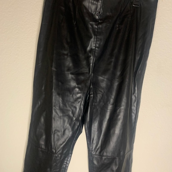 Zara women’s NWT Vegan Faux Leather Leggings pants black NWOT - Picture 5 of 9
